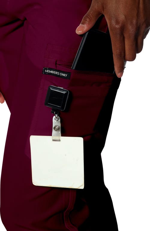 Members Only Valencia Jogger Scrub Pants In Wine