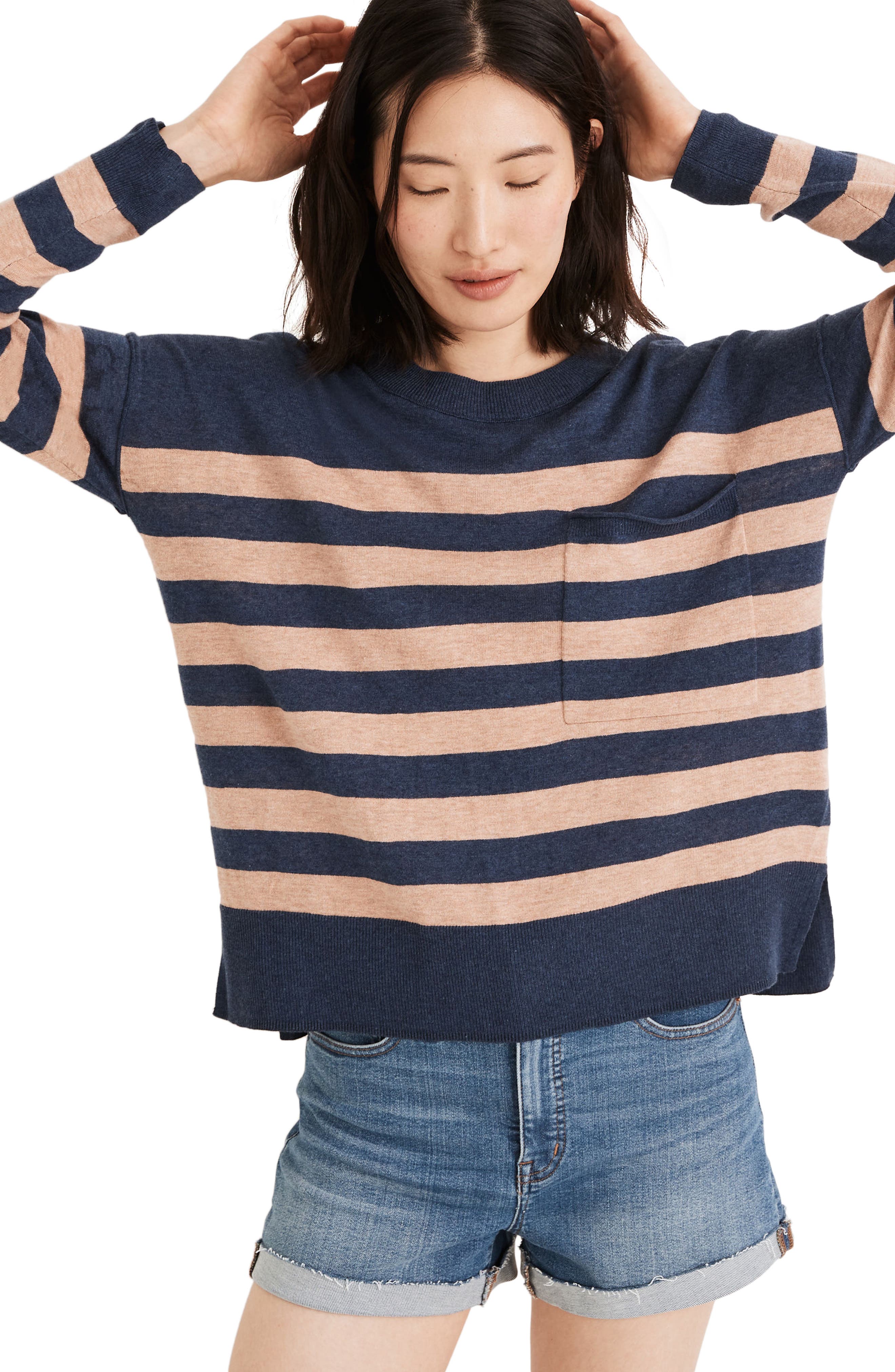 madewell tangerine sweater