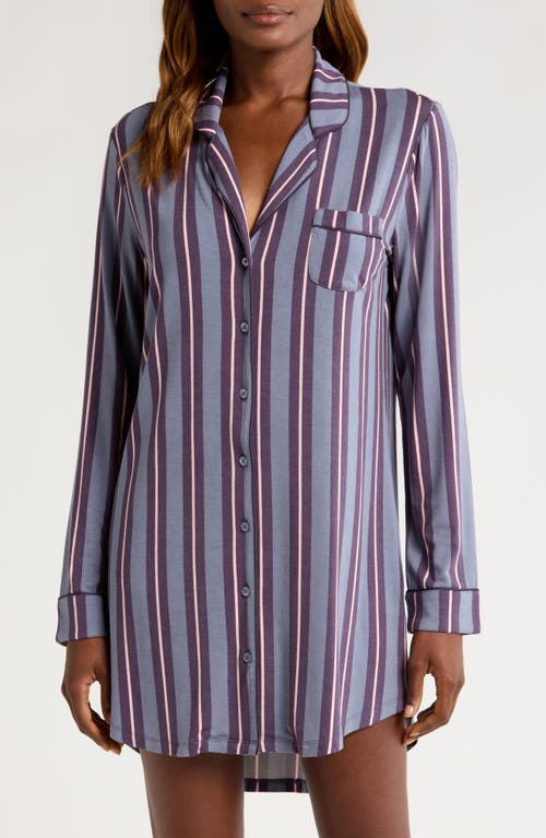 Shop Nordstrom Moonlight Eco Nightshirt In Grey Folkstone Saturday Stripe