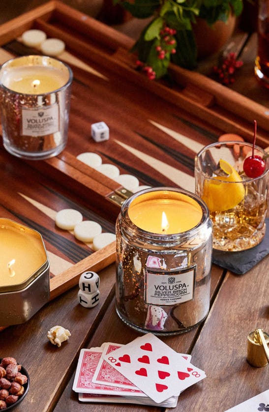 Voluspa Silver Birch & Peppercorn Classic Candle In Silver Birch
