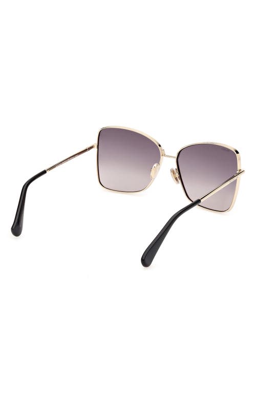 Shop Max Mara Menton1 59mm Sunglasses In Gold/gradient Smoke