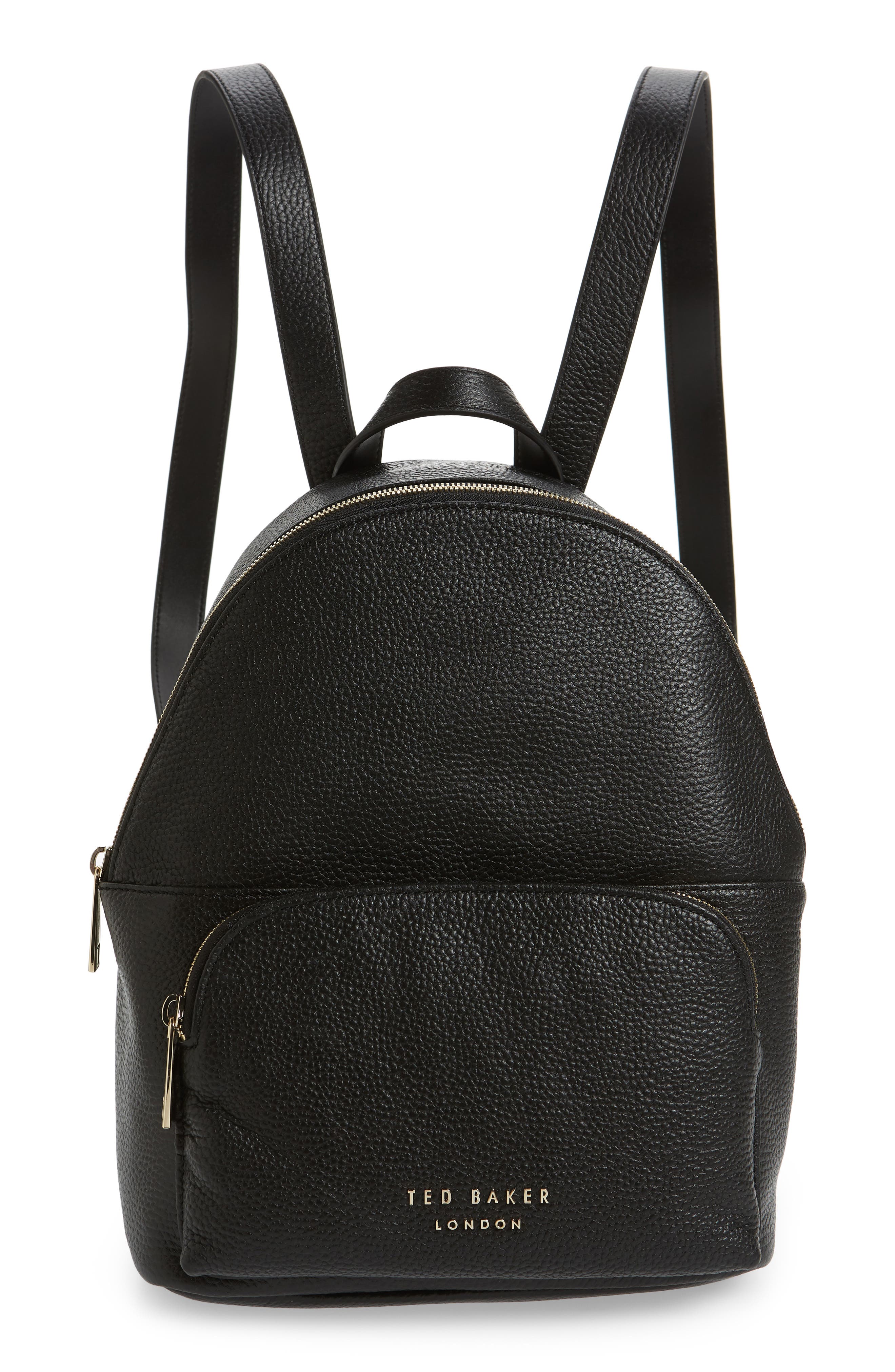 ted baker black leather backpack