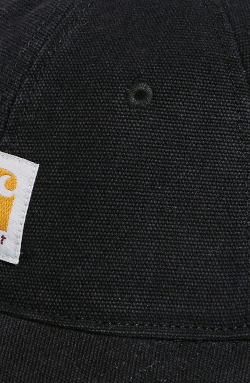Carhartt Work In Progress Icon Adjustable Baseball Cap In Black