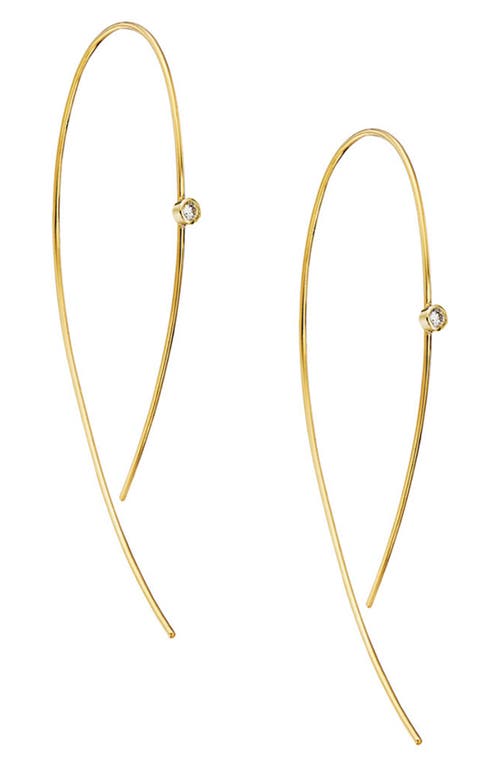 Lana Hooked on Hoops Diamond Earrings in Yellow Gold
