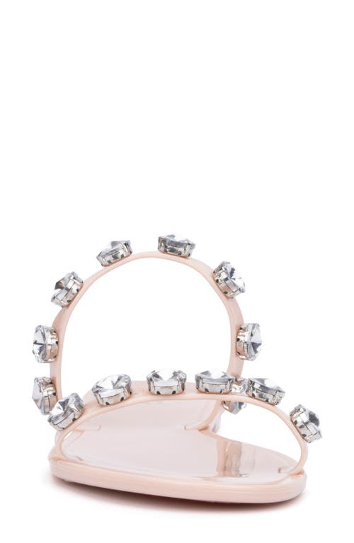 New York And Company Chava Rhinestone Jelly Sandal In Pink