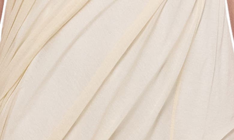 Shop Helmut Lang Bubble Hem Cotton Dress In Vanilla