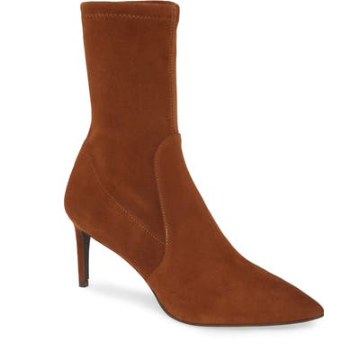 Stuart Weitzman Wren Pointy Toe Bootie- Brown