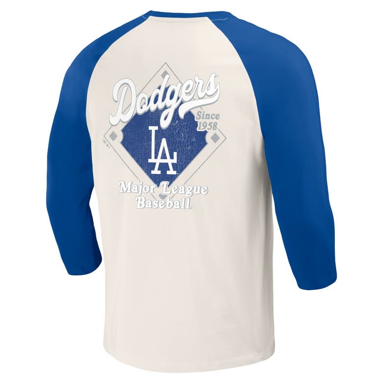 Shop Darius Rucker Collection By Fanatics Royal/white Los Angeles Dodgers Cooperstown Collection Raglan 3