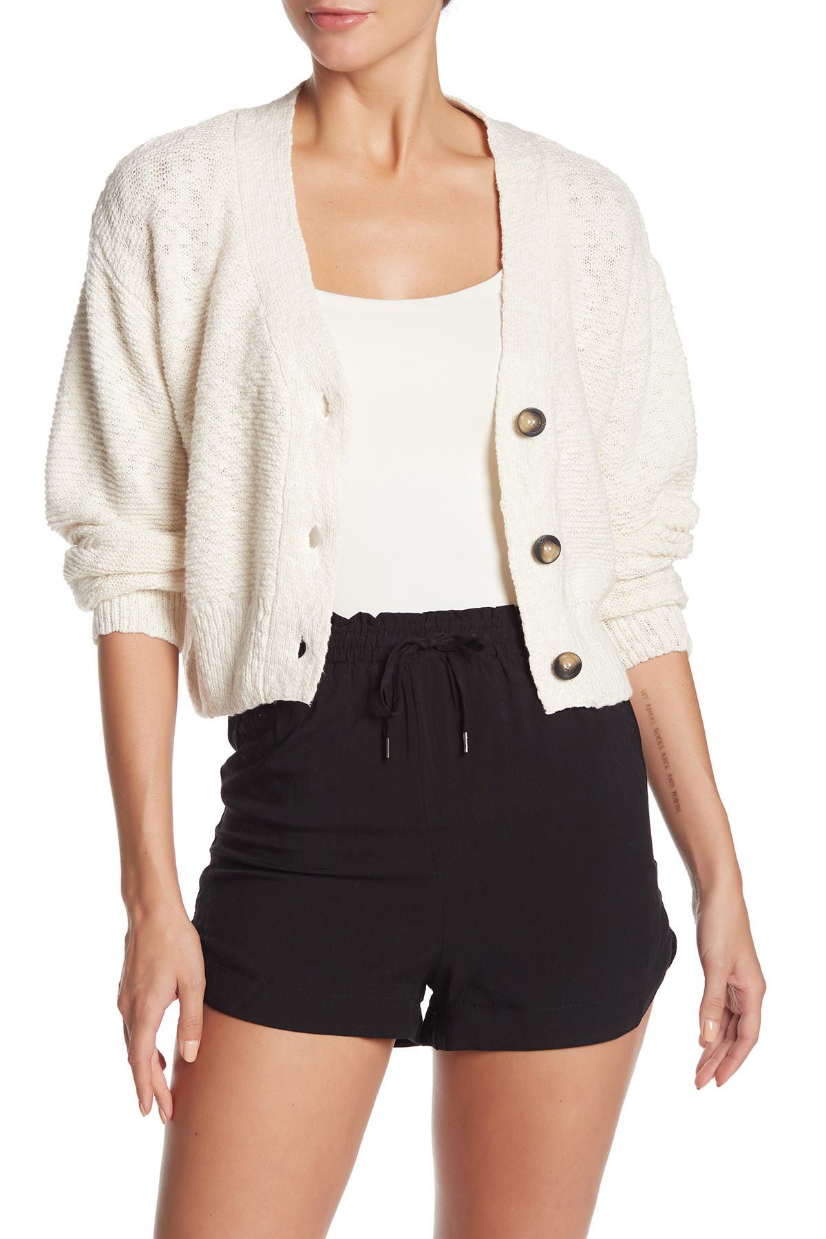 cotton button up cardigan