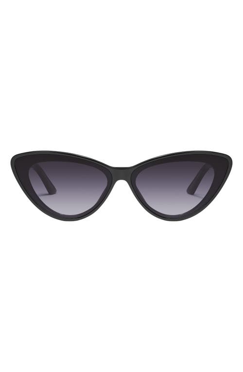 Shop Quay Tempted 46mm Cat Eye Sunglasses In Black/smoke