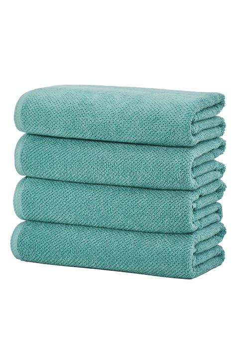 The Clean Store 100% Cotton Blue Diamond Bath Towels - (4 Pack)