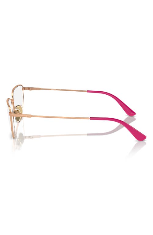 Vogue 56mm Irregular Optical Glasses In Rose Gold