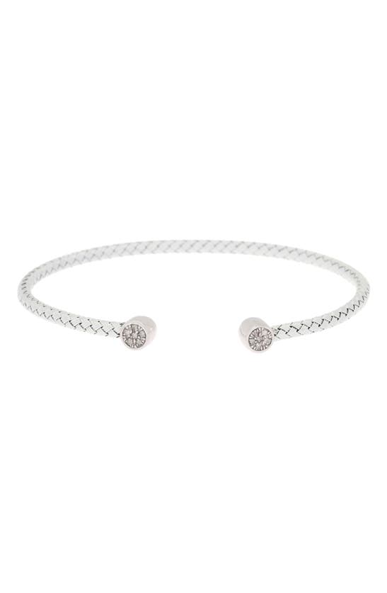 Meshmerise Diamond Bangle Bracelet In White