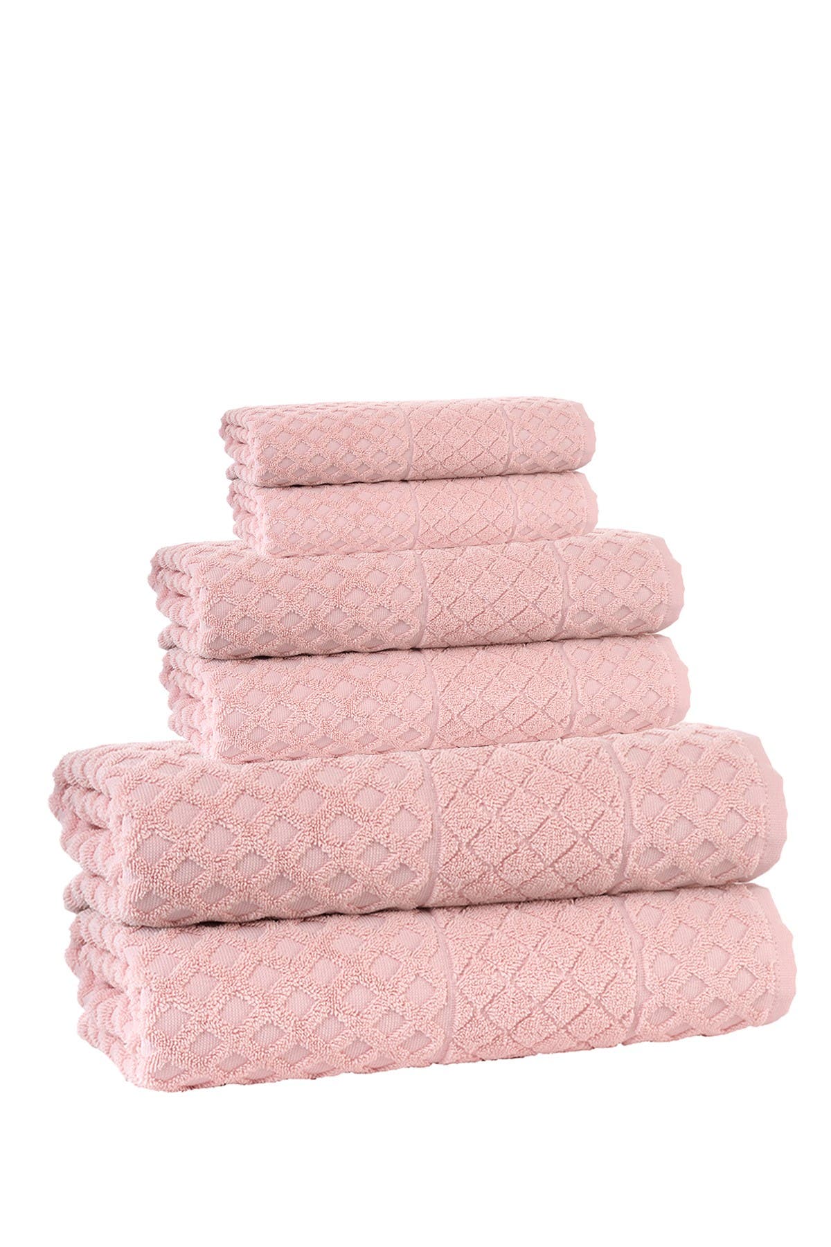 Enchante Home Glossy Turkish Cotton 6piece Towel Set In Peach ModeSens