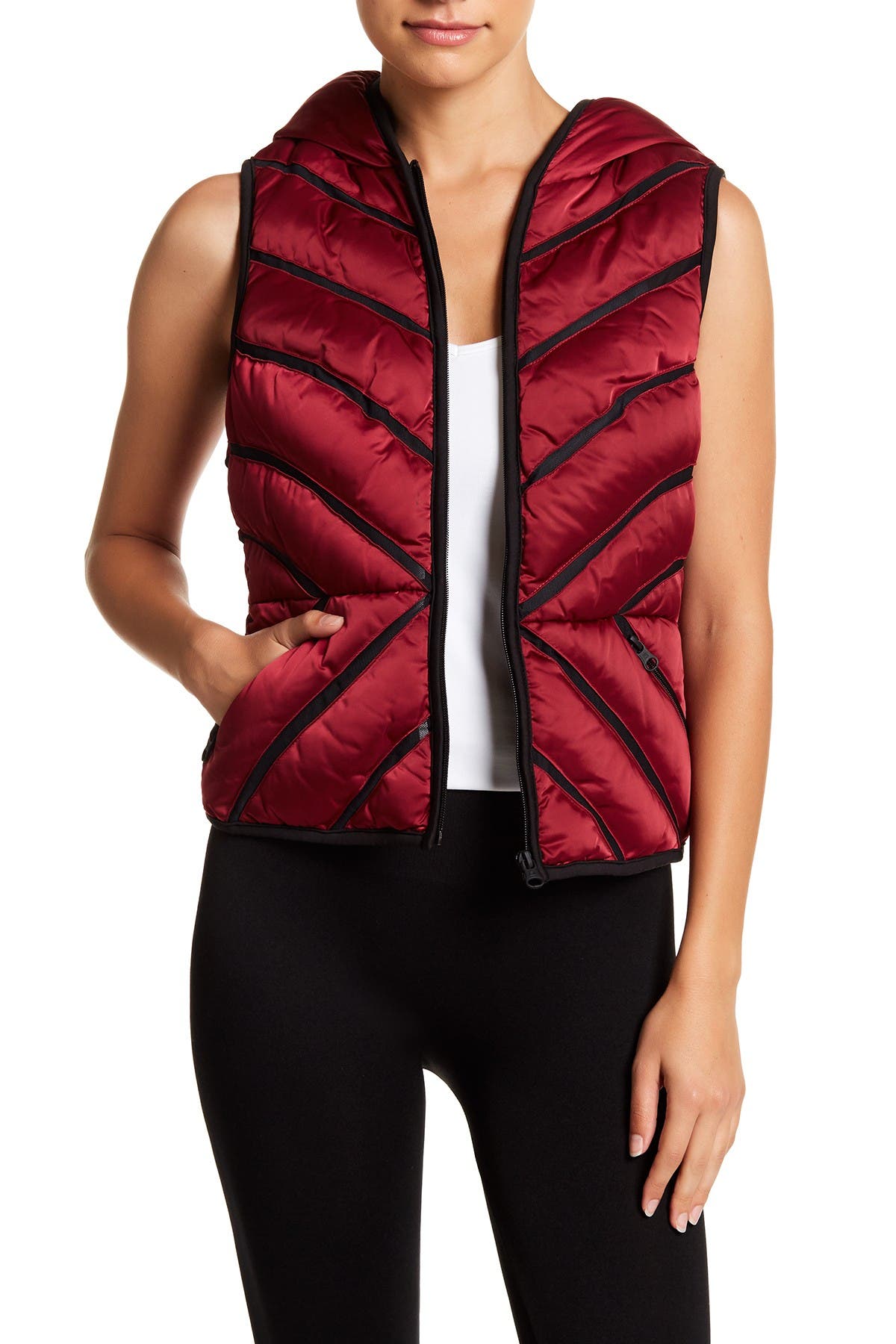 blanc noir puffer vest