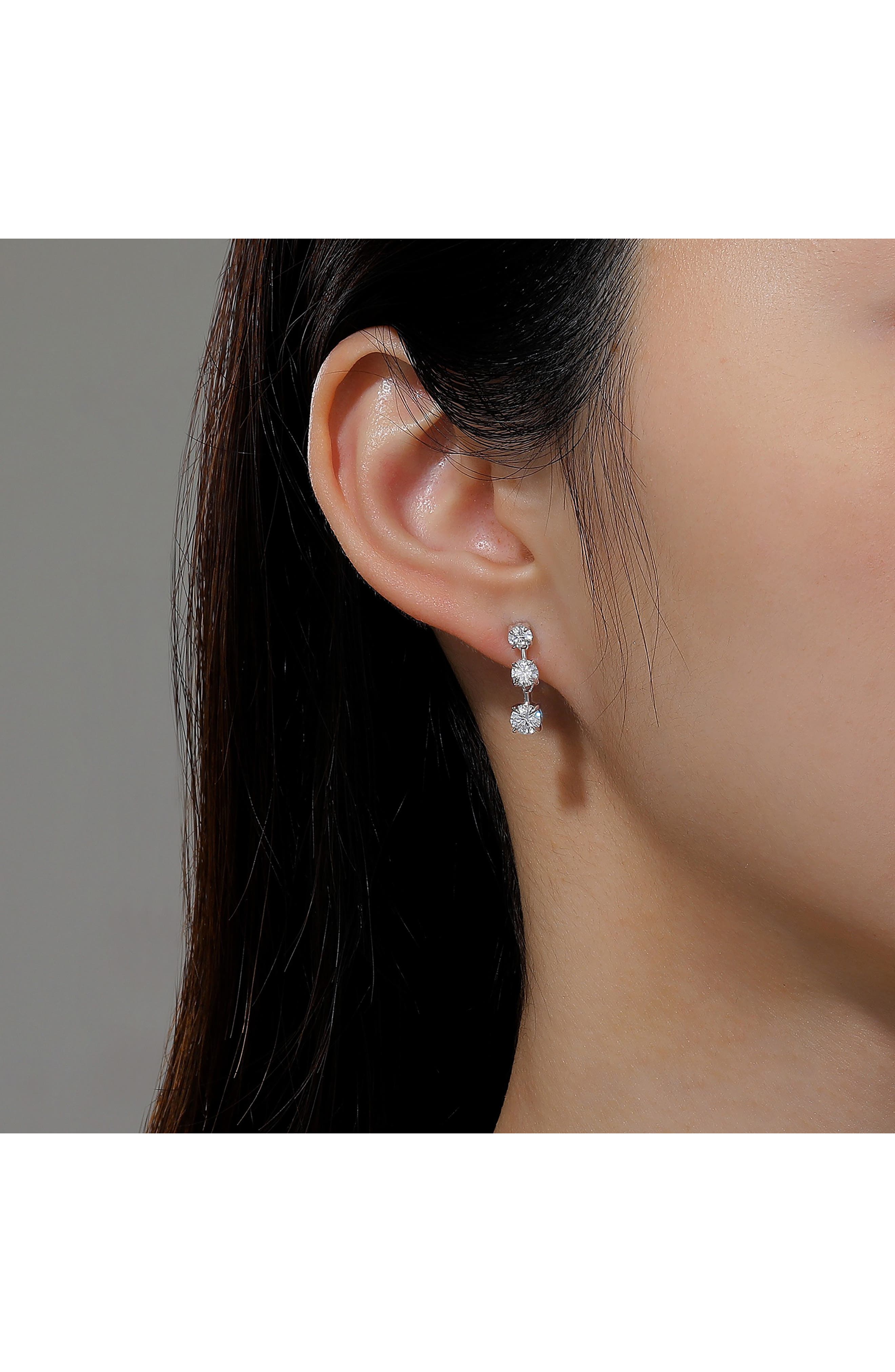 Lafonn Red Carpet Simulated Diamond Earrings CTTW: 5.82 Platinum-Plated