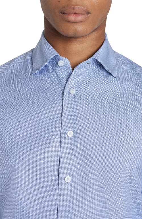 Shop Jack Victor Parkma Cotton Dress Shirt In Sky/white