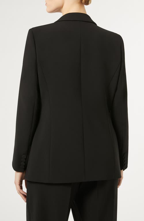 Shop Marina Rinaldi Monique Bead Detail Cady Blazer In Black