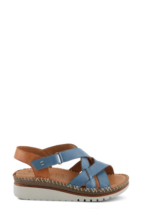 Shop Spring Step Migula Slingback Wedge Sandal In Blue