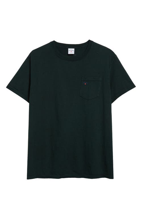 Shop Noah Core Logo Cotton Pocket T-shirt In Forest Green