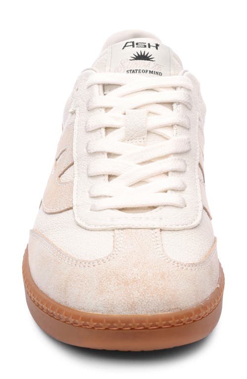 Ash Sunset Retro Sneaker In Beige-white/white