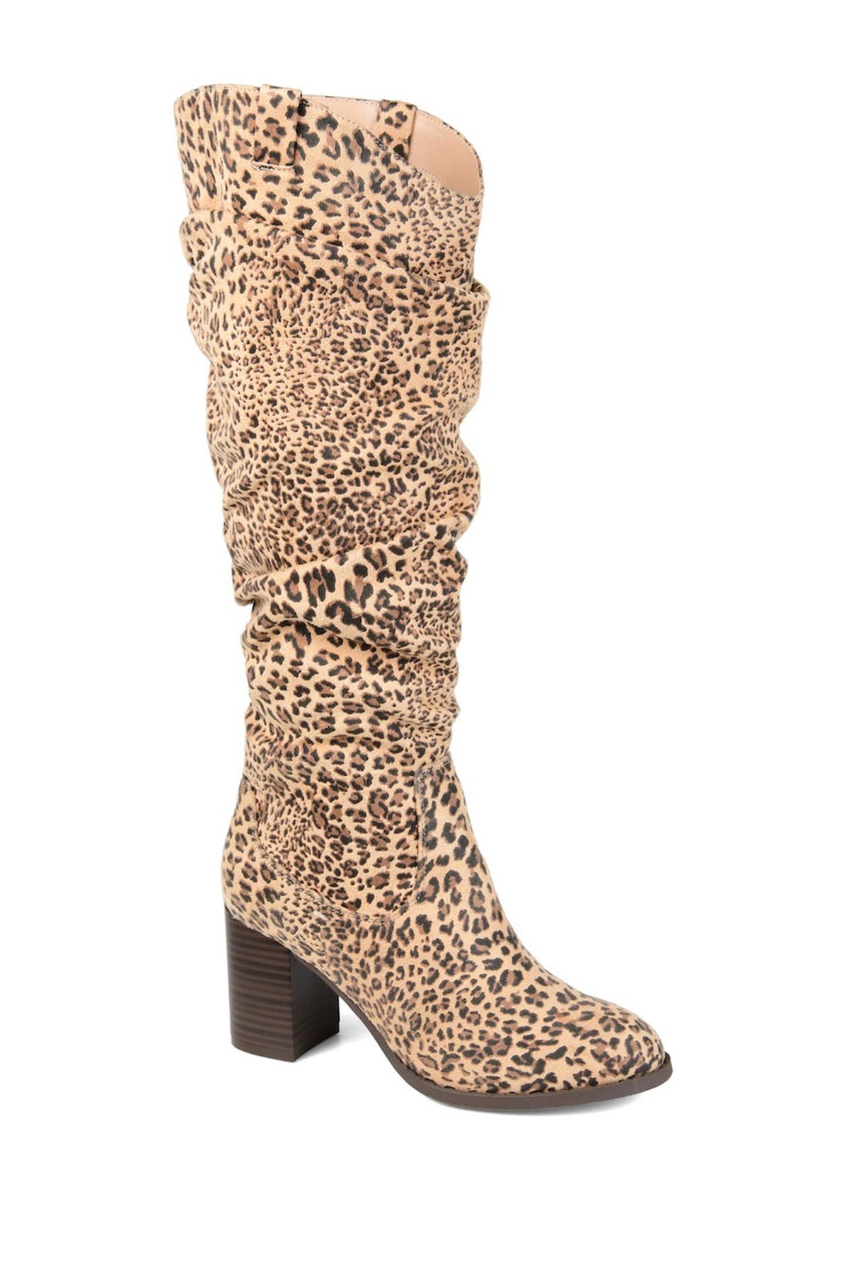 wide calf leopard print boots