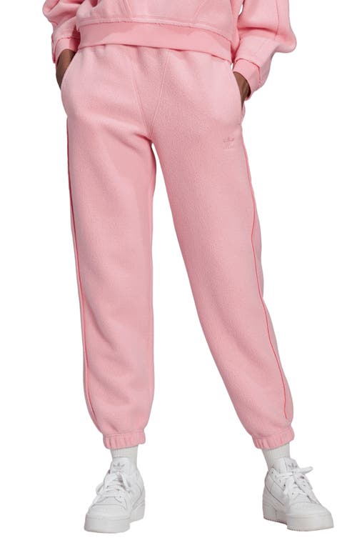 adidas Lounge Fleece Sweatpants in Light Pink