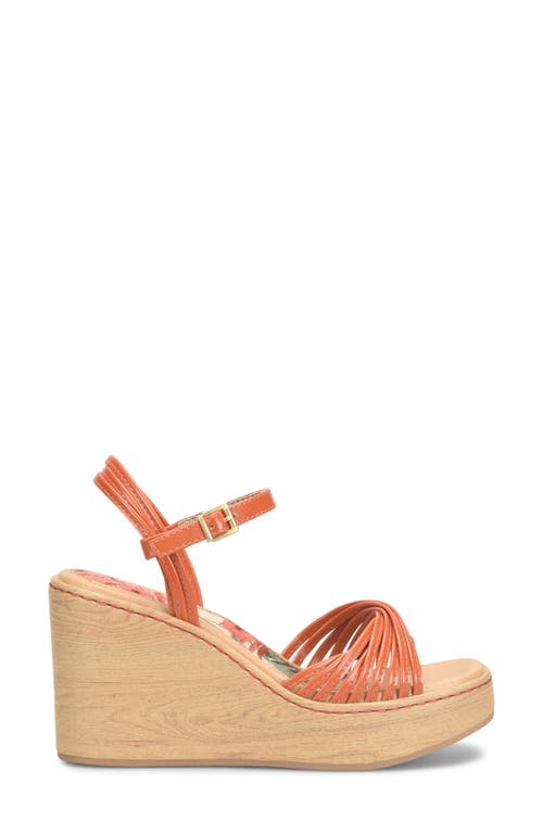 Shop B O C By Børn Catalina Platform Wedge Sandal In Orange