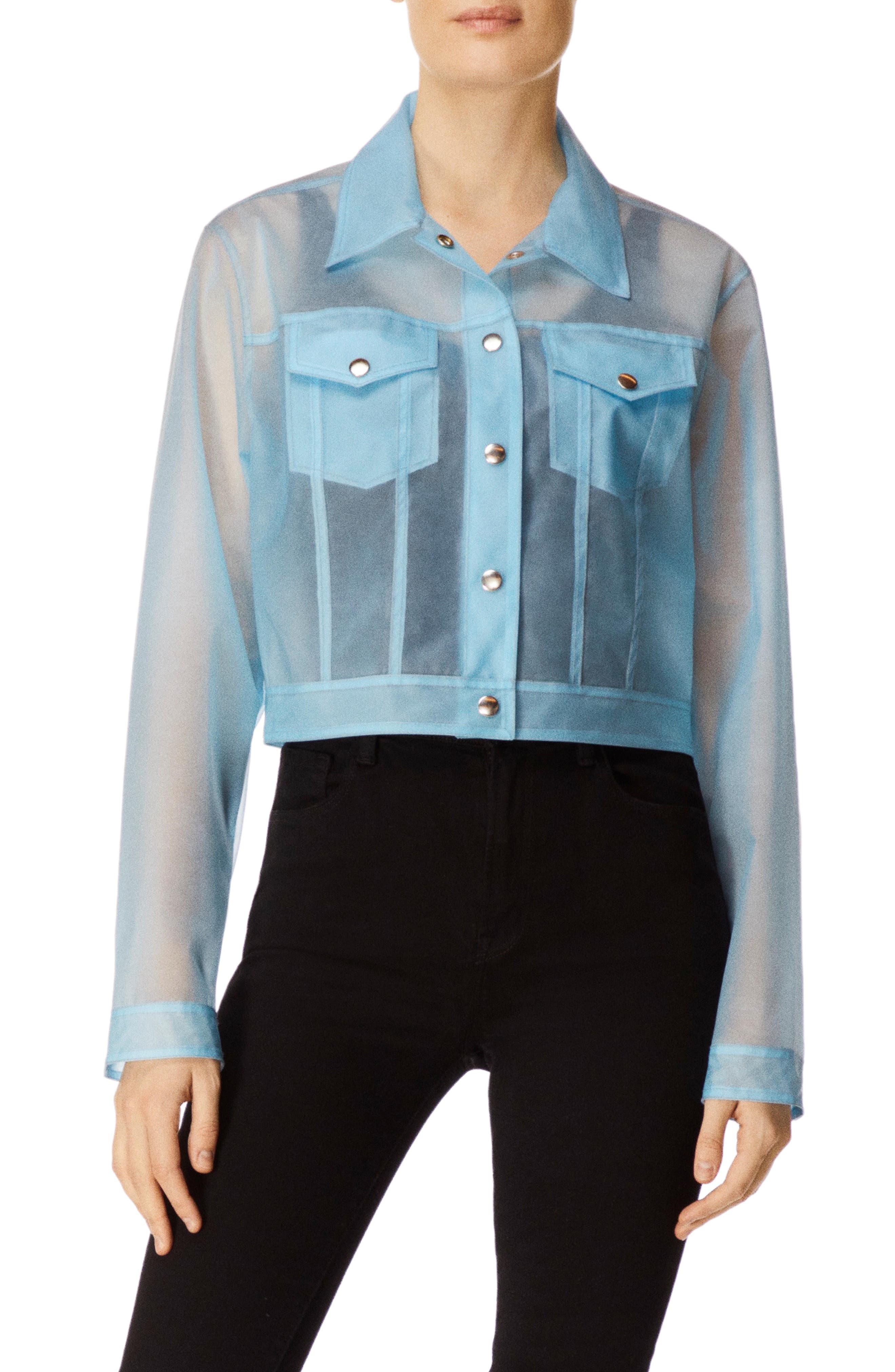 J Brand Cyra Sheer Crop Jacket Nordstrom