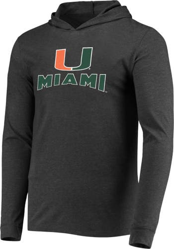 College Concepts Men's Miami Hurricanes Green Gauge Knit Fleece