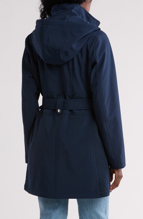 Shop Bcbgeneration Belted Softshell Jacket In Ink