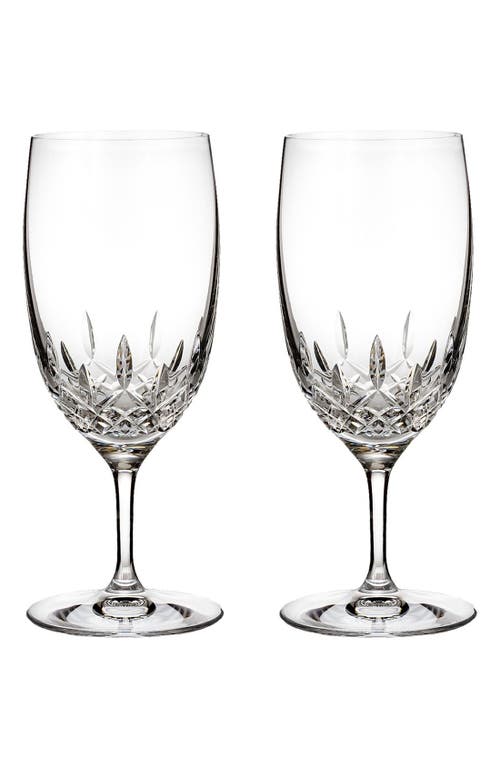 Waterford Lismore Essence Set of 2 Lead Crystal Water Glasses in Clear at Nordstrom