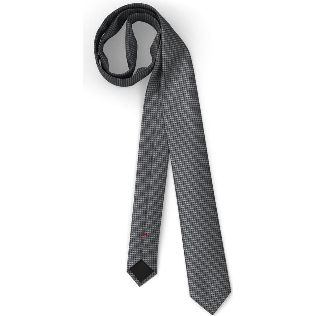 Hugo Boss Hugo Geometric Silk Blend Tie In Open Blue