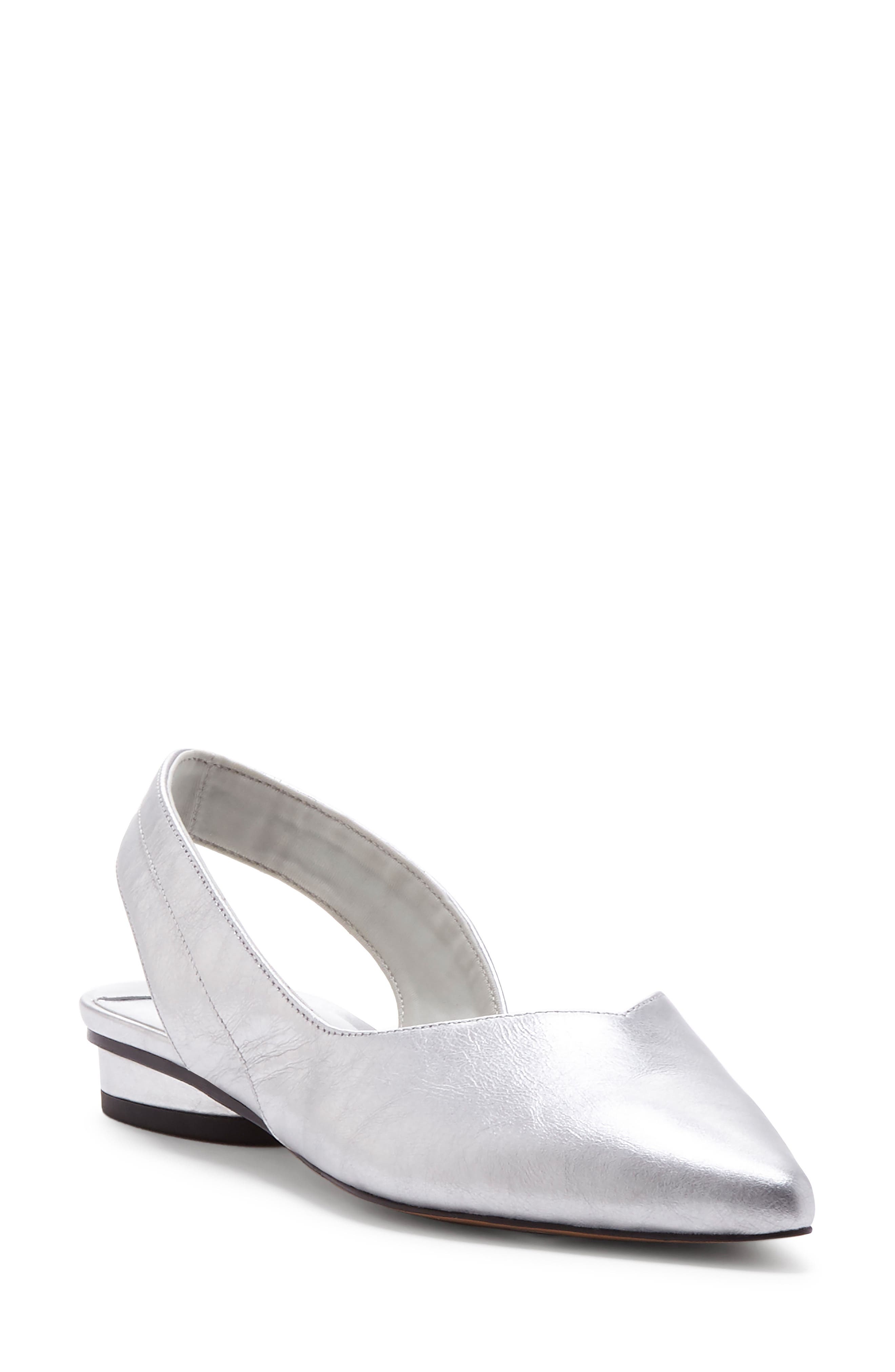 1.state Celes Slingback Flat, Metallic