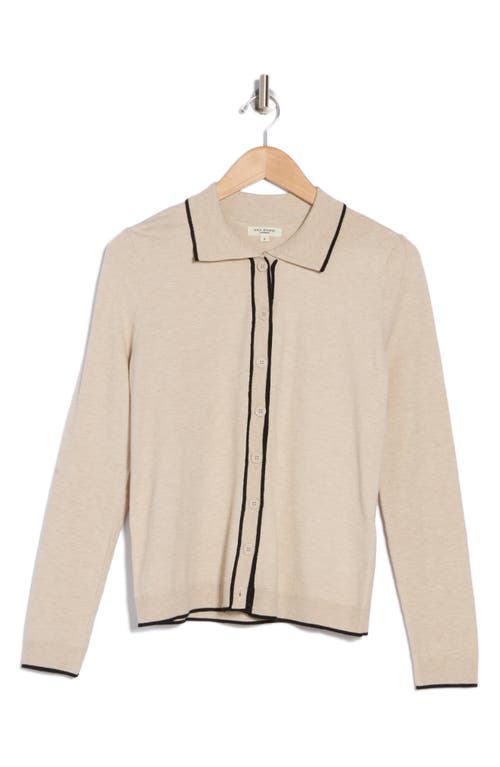 MAX STUDIO MAX STUDIO TIPPED BUTTON FRONT CARDIGAN