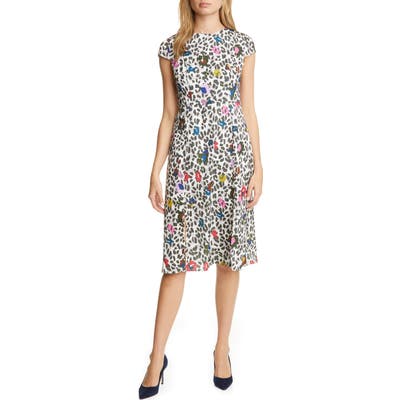 Ted Baker London Stelaar Wilderness Dress, (fits like 4-6 US) - Ivory