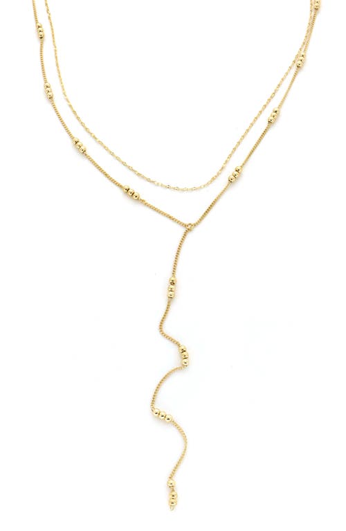 Shop Panacea Bead Station Layered Y-necklace In Gold