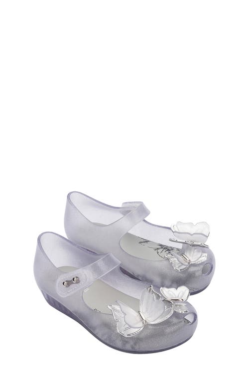 Shop Mini Melissa Ultragirl Butterfly Mary Jane Flat In Light Purple