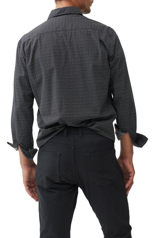 Shop Rodd & Gunn Notown Microprint Button-up Shirt In Onyx