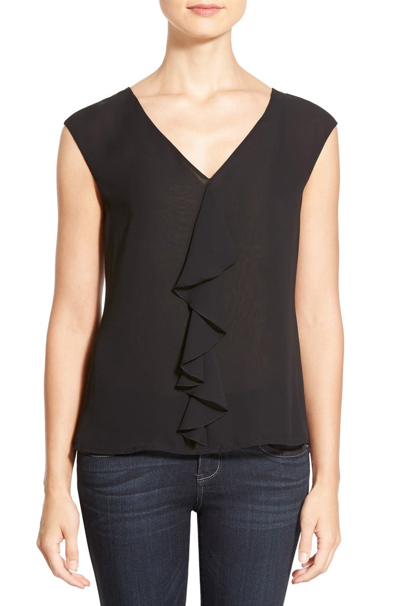 Cece by Cynthia Steffe Ruffle Front V-Neck Blouse | Nordstrom