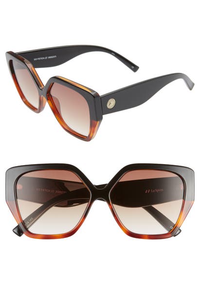LE SPECS SO FETCH 58MM GRADIENT SQUARE CAT EYE SUNGLASSES,LSP2002171