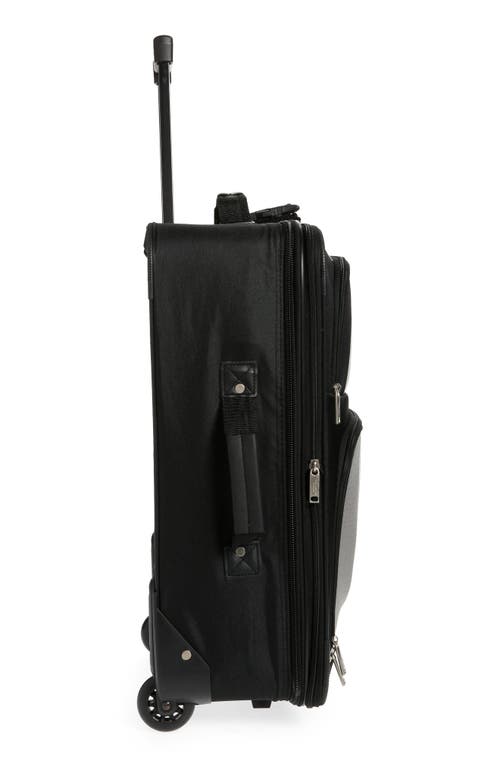 Shop Geoffrey Beene 21-inch Rolling Carry-on In Black W/grey