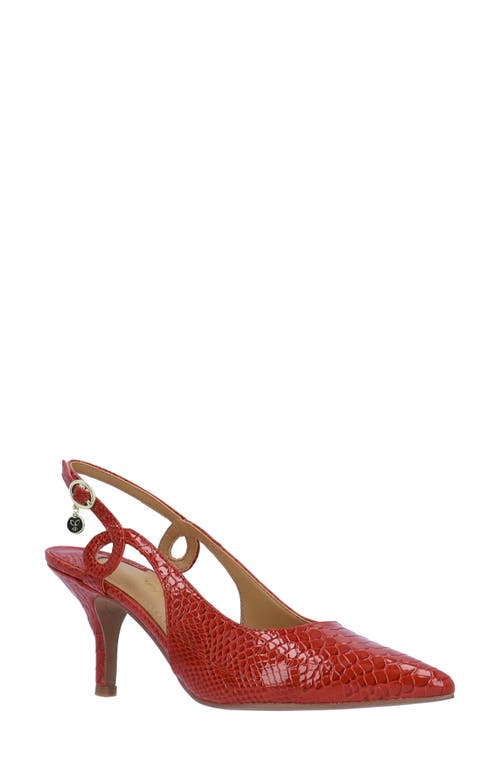 Tindra Pointed Toe Slingback Pump in Red