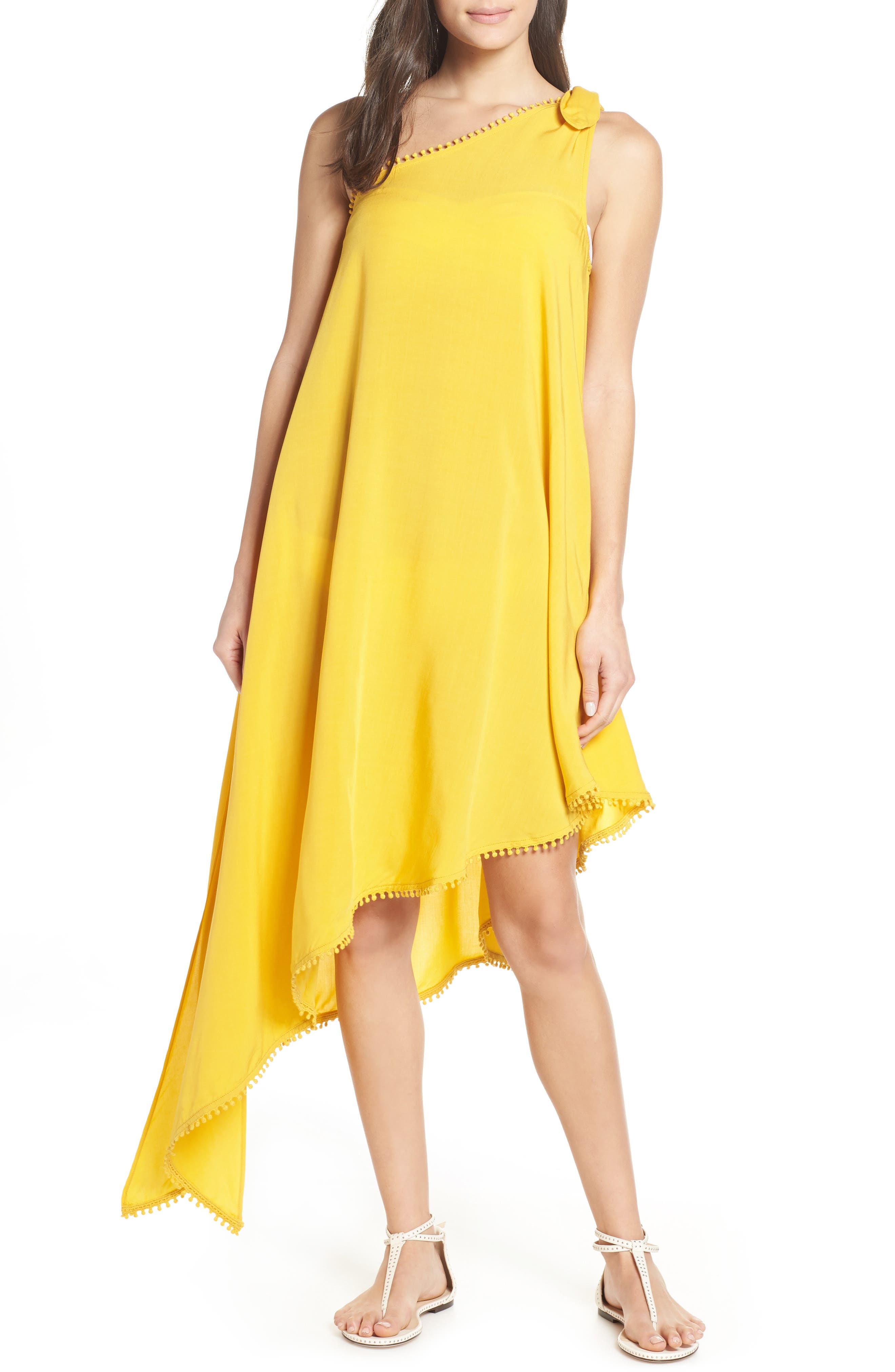 one shoulder dress cover up