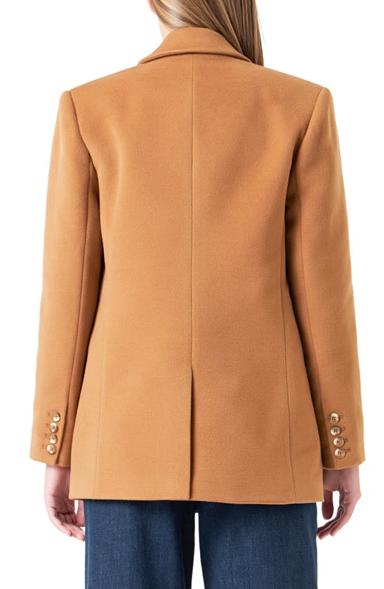 Grey Lab Oversize Single Breasted Blazer In Brown