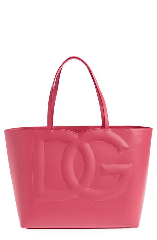 Dolce & Gabbana Dolce&gabbana Dg Logo Leather Tote In Light Lilac