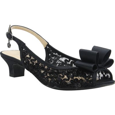 J. Renee Landan Bow Slingback Sandal - Black