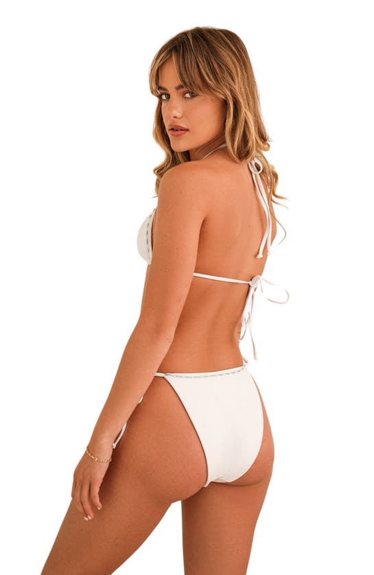 Dippin Daisys Love Me Triangle Bikini Top In White