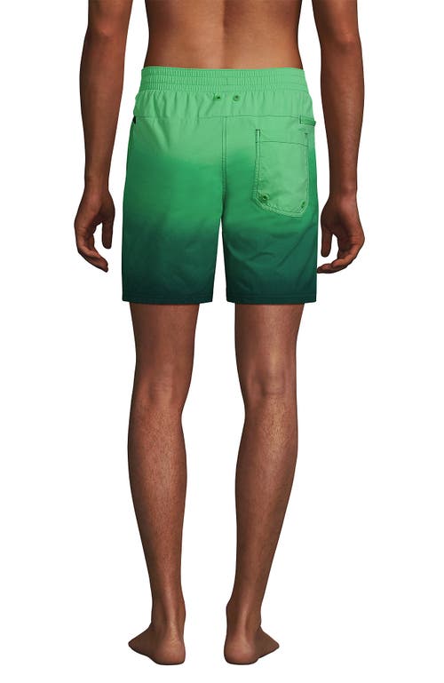 Shop Lands' End 7" Volley Swim Trunks In Deep Balsam/wintergreen Ombre