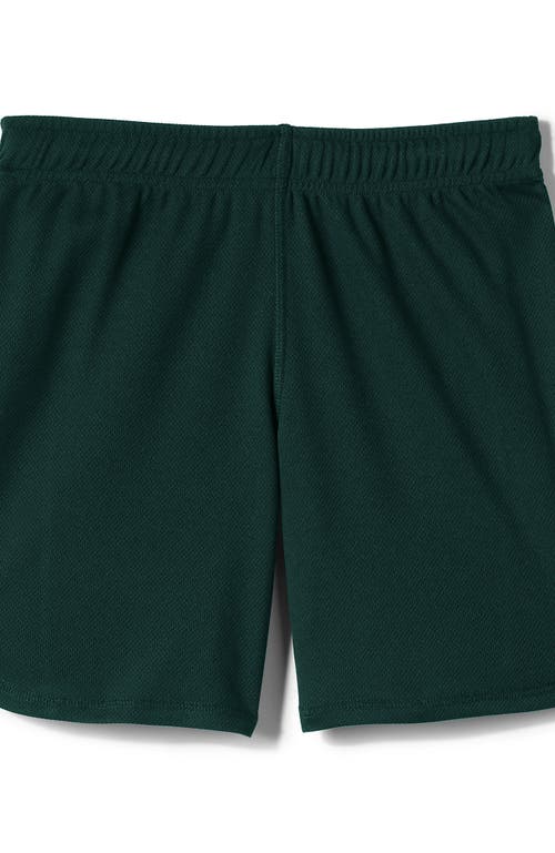 Shop Lands' End School Uniform Girls Mesh Gym Shorts In Evergreen